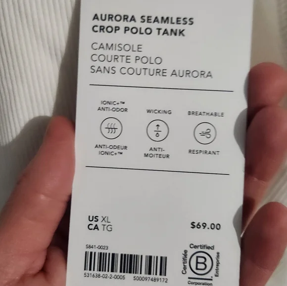 NWT Athleta Aurora Seamless Crop Polo Tank - Picture 4 of 4